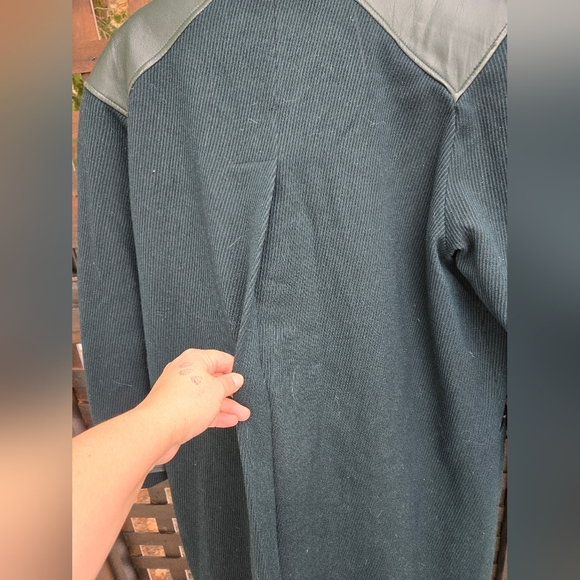 Vintage Leather & Wool Overcoat - Picture 14 of 15